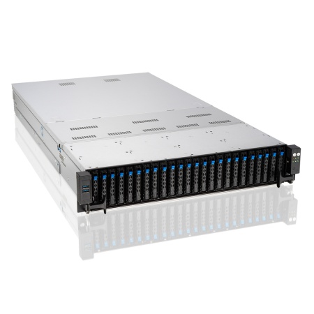 Серверная платформа ASUS RS520A-E11-RS24U Rack 2U,1x(LGA 4094),RDIMM/LR-DIMM/3DS(upto16/2666MHz/4TB),24xSFF HDD(24xNVMe),2xM.2 conectr,softRAID,1xPCie 4.0 x8+1xOCP Mez,2xGbE,2x800W