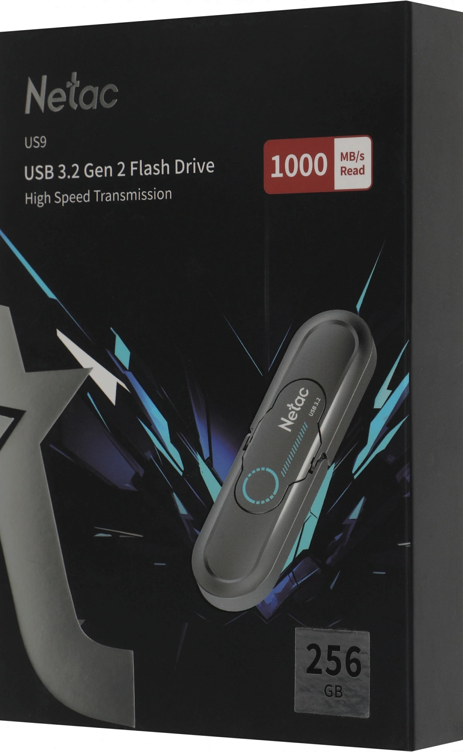 Носитель информации Netac US9 USB3.2 Solid State Flash Drive 256GB,up to 900MB/1000MB/s