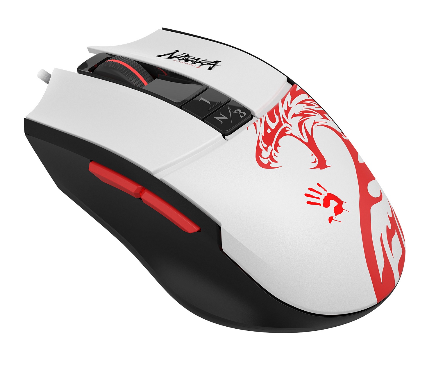 Мышь A4Tech Bloody L65 Max белый/рисунок оптическая (12000dpi) USB (6but) Мышь A4Tech Bloody L65 Max белый/рисунок оптическая (12000dpi) USB (6but)