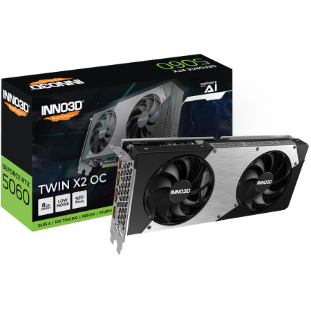 Видеокарта INNO3D RTX5060 TWIN X2 ОС 8GB GDDR7 128bit 3xDP HDMI 2FAN RTL