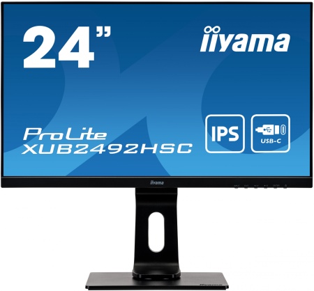 Монитор Iiyama 23.8" ProLite XUB2492HSC-B1 черный IPS LED 16:9 HDMI M/M матовая HAS Piv 250cd 178гр/178гр 1920x1080 75Hz DP FHD USB 5.4кг