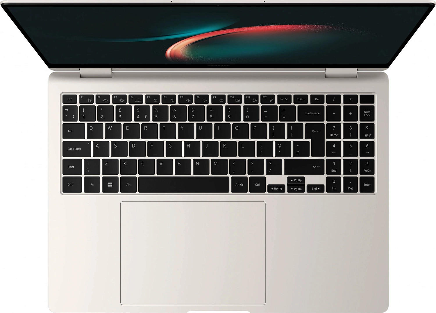 Ноутбук Samsung Galaxy Book 3 Pro 360 NP960 Core i7 1360P 16Gb SSD512Gb Intel Iris Xe graphics 16" AMOLED Touch 3K (2880x1800) Windows 11 Home English 64 beige WiFi BT Cam (NP960QFG-KB2US)