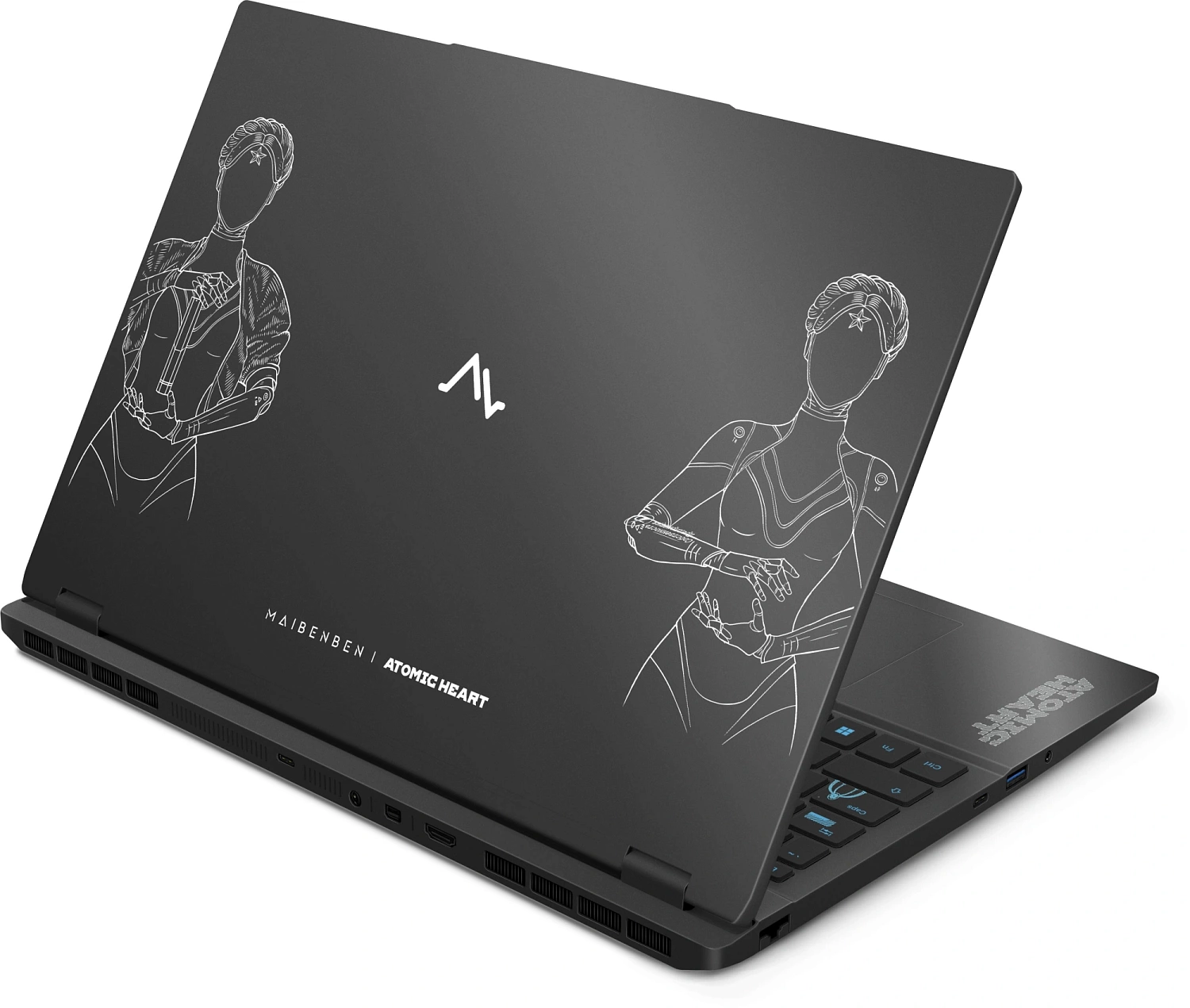 Ноутбук Maibenben X16B-R98956 Ryzen 9 8940HX 16Gb SSD1Tb NVIDIA GeForce RTX 5060 8Gb 16" IPS QHD+ (2560x1600) Windows 11 black WiFi BT Cam 4100mAh (X16B-R98956GQSHBRE3)