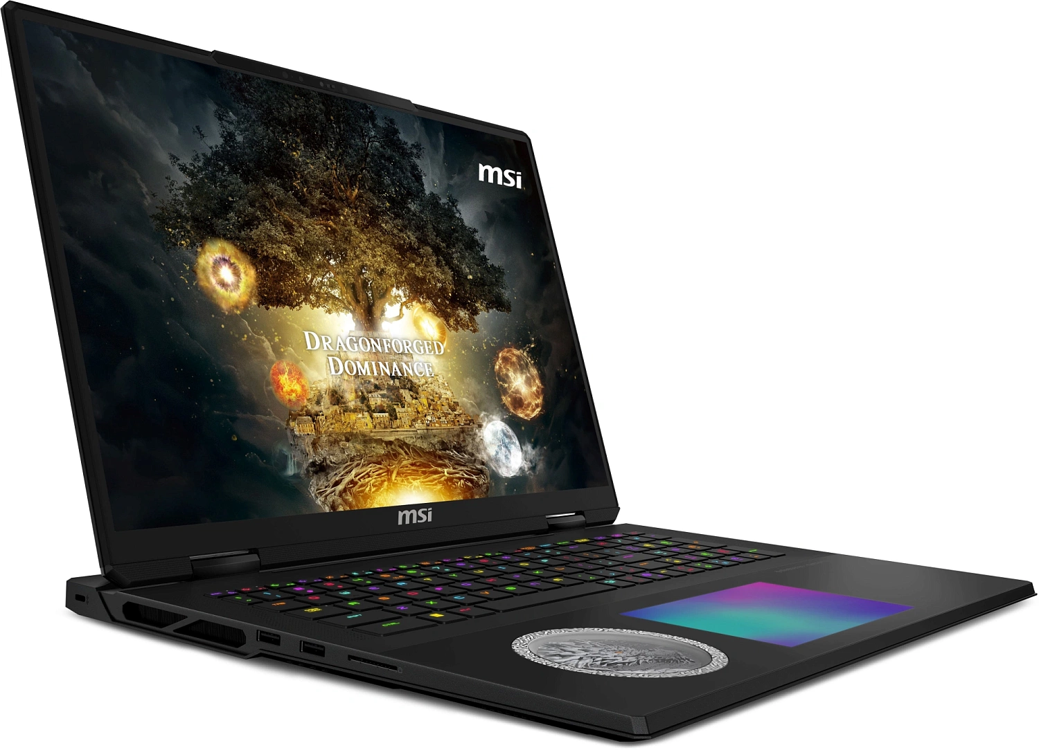 ноутбук MSI Titan 18 HX Dragon Edition Draco A2WJ Ultra9 290HX 18" 16:10 UHD+ (3840x2400)240Hz DDR5 96GB (48GB*2),4TB SSD (2TB+2TB),NV RTX 5090 (24GB GDDR7),99Whr,3,6kg,2y,Win11Home,
