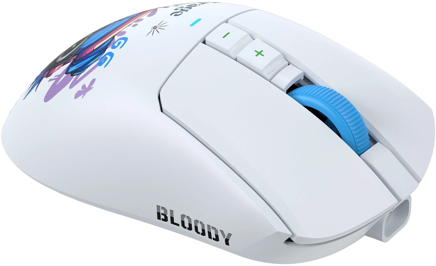 Мышь A4Tech Bloody R73 Pro белый/рисунок оптическая 26000dpi беспров. USB-C 7but (R73 PRO NYX MIRAGE) Мышь A4Tech Bloody R73 Pro белый/рисунок оптическая 26000dpi беспров. USB-C 7but (R73 PRO NYX MIRAGE)