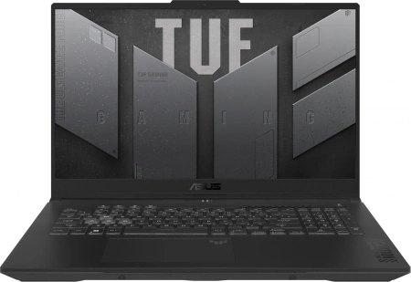 Ноутбук Asus TUF Gaming F17 FX707ZU4-HX074W Core i7 12700H 16Gb SSD512Gb NVIDIA GeForce RTX4050 6Gb 17.3" IPS FHD (1920x1080) Windows 11 Home grey WiFi BT Cam (90NR0FJ5-M004H0)