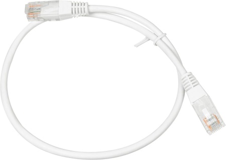 Патч-корд Lanmaster TWT-45-45-0.5-WH UTP RJ-45 вил.-вилка RJ-45 кат.5E 0.5м белый ПВХ (уп.:1шт)