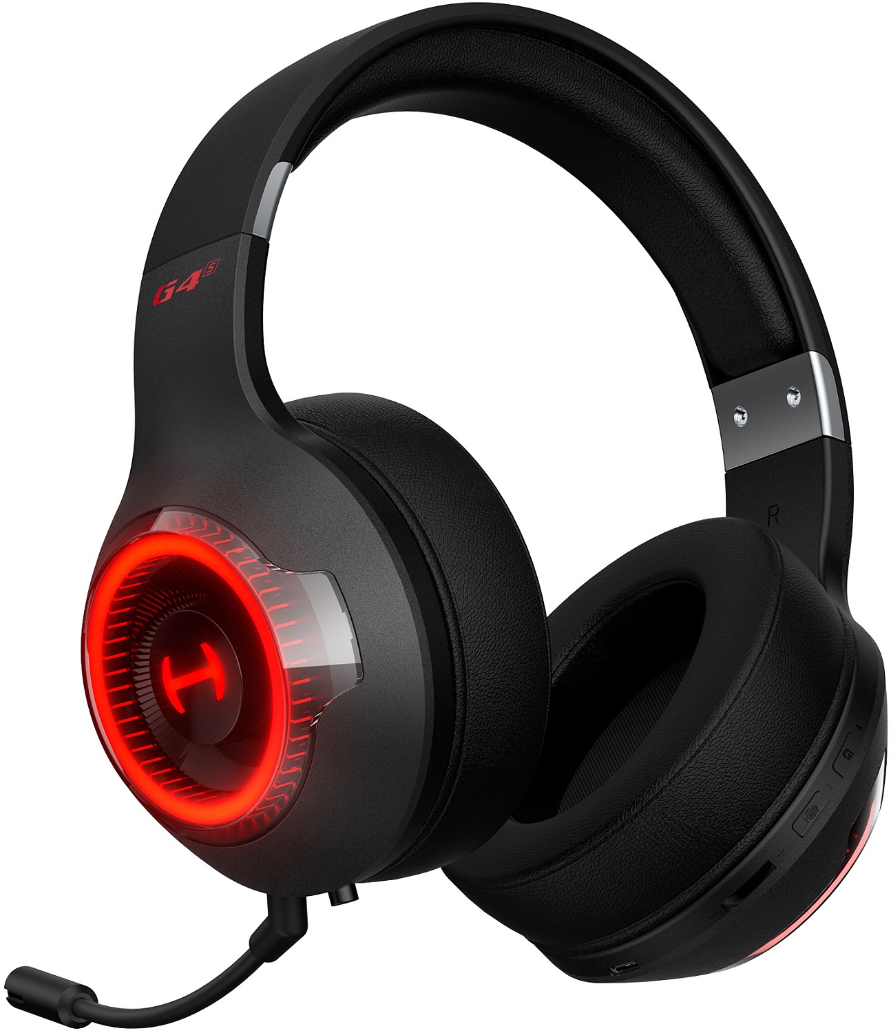 Наушники с микрофоном Edifier G4 S черный 1.3м мониторные BT оголовье