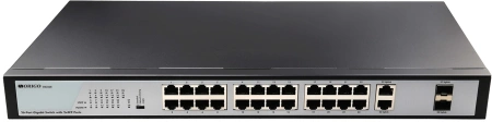 Коммутатор ORIGO Неуправляемый коммутатор, 26x1000Base-T, 2x1000Base-X SFP, комплект для установки в 19" стойку