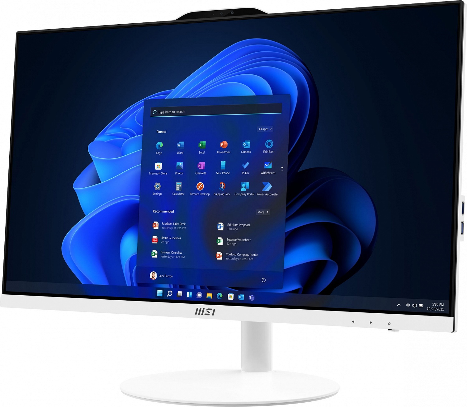 Моноблок MSI Pro AP272 13M-276RU 27" Full HD i5 13400 (2.5) 16Gb SSD512Gb UHDG 730 Windows 11 Professional GbitEth WiFi BT 120W клавиатура мышь Cam белый 1920x1080