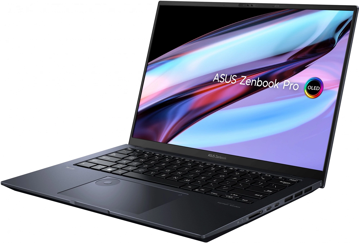 Ноутбук Asus Zenbook Pro 14 OLED UX6404VV-P1122X Core i9 13900H 16Gb SSD1Tb NVIDIA GeForce RTX4060 8Gb 14.5" OLED Touch 2.8K (2880x1800) Windows 11 Professional black WiFi BT Cam Bag (90NB11J1-M00620)