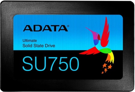 2.5" 1TB ADATA SU750 Client SSD (ASU750SS-1TT-C) SATA 6Gb/s, 550/520, IOPS 65/75K, MTBF 2M, 3D TLC 800TBW, RTL (770680)