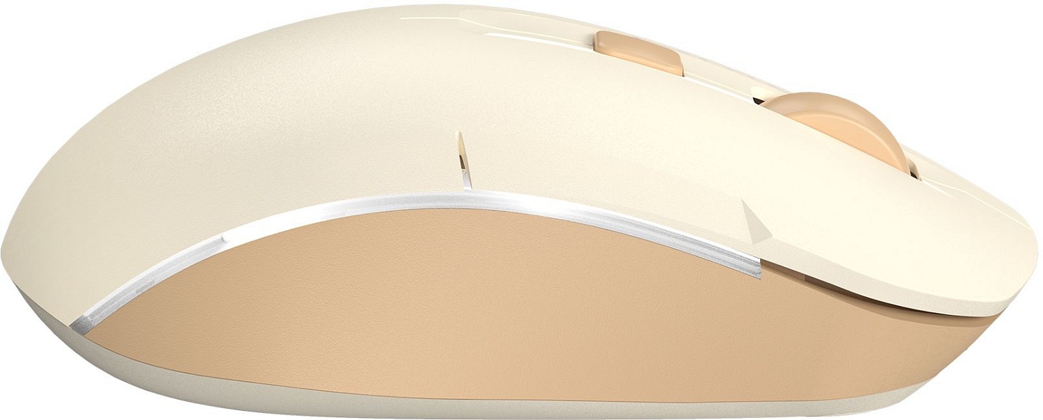 Мышь A4Tech Fstyler FB26CS Air бежевый/коричневый оптическая (2000dpi) silent беспроводная BT/Radio USB для ноутбука (4but)