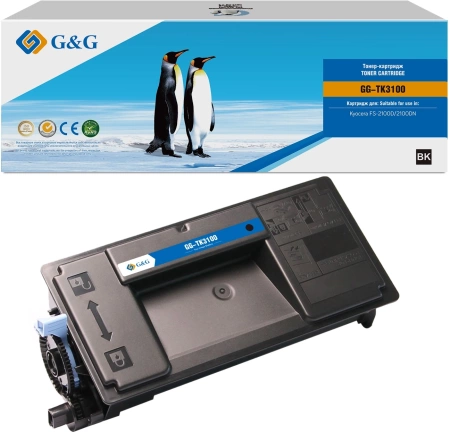 Тонер-картридж G&G toner cartridge for Kyocera FS-2100D/2100DN/4100DN/4200DN/4300DN/M3040DN/М3540DN 12 500 pages with chip TK-3100 1T02MS0NL0 гарантия 12 мес.