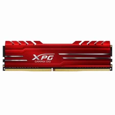 8GB ADATA DDR4 3200 DIMM XPG GAMMIX D10 Red Gaming Memory AX4U32008G16A-SR10 Non-ECC, CL16, 1.35V, AX4U32008G16A-SR10 Heat Shield, RTL, (930668)