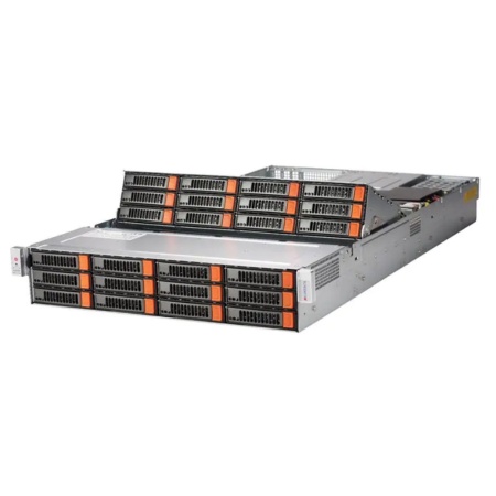 SSG-6029P-E1CR24H 2U, 2x LGA3647 (up to 165W), 24x DIMM DDR4 2933MHz, 24x 3.5" SAS3/SATA3 (2 "expander based backplane), 2x 2.5" SAS3/SATA3 rear, w/o LAN, Broadcom RAID 3108 SAS3, 2x 1600W (318063)"