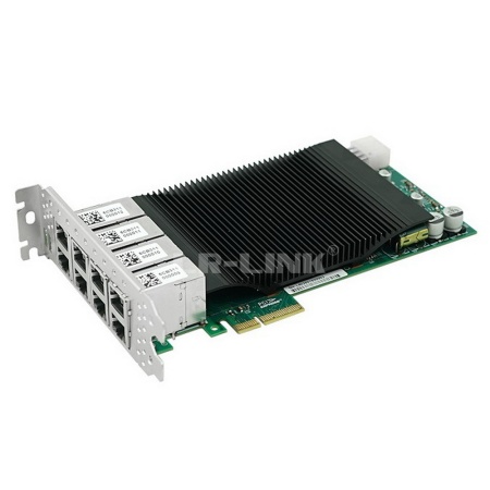 LRES2008PT PCIe 2.1 x4, Intel i350, 8*RJ45 1G NIC Card, Dual Slot (302359)