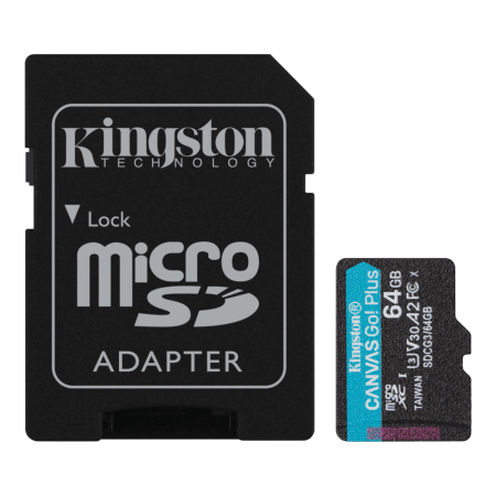 Флеш карта microSDXC Kingston 64GB SDCG3/64GB Canvas Go! Plus + adapter