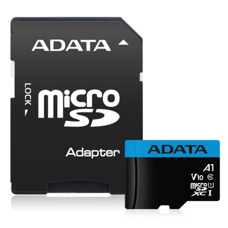 microSDHC 32GB ADATA Premier Memory Card AUSDH32GUICL10A1-RA1 UHS-I Class 10/V10 A1, 100/20 MB/s, AUSDH32GUICL10A1-RA1 Adapter, -25°C + 85°C, RTL (461926)