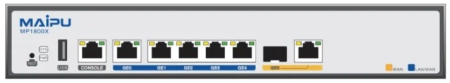 Маршрутизатор Maipu MP1800X-51 E1,1*RJ45 Console port,1*USB,1*1000M Combo,5*10M/100M/1000M, AC power supply