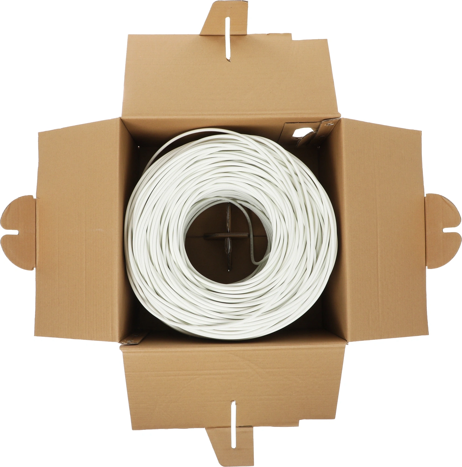 Кабель информационный Lanmaster TWT-5EFTP-LSZH кат.5E F/UTP 4X2X24AWG LSZH внутренний 305м белый