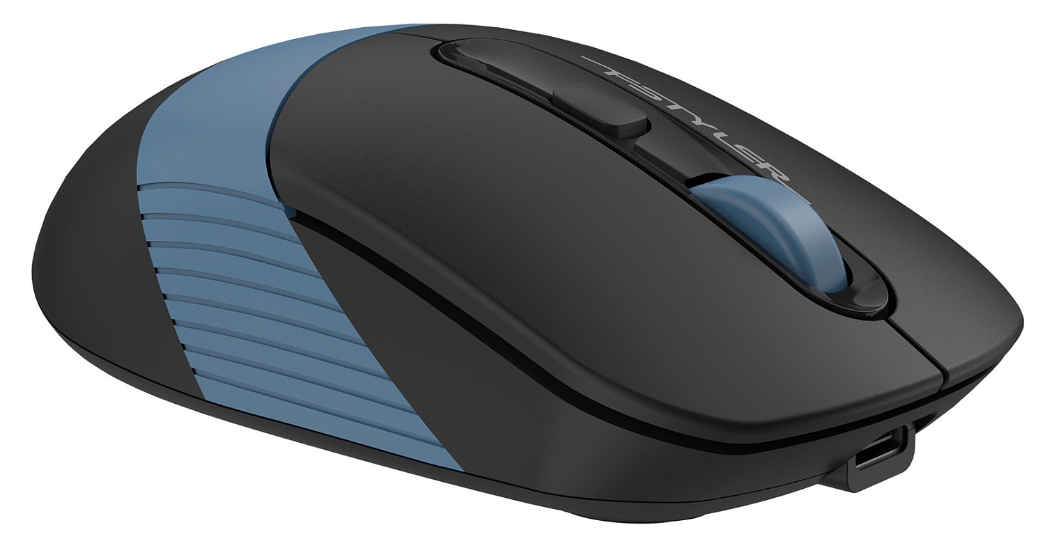 Мышь A4Tech Fstyler FB10C черный/синий оптическая (2400dpi) беспроводная BT/Radio USB (4but) Мышь A4Tech Fstyler FB10C черный/синий оптическая (2400dpi) беспроводная BT/Radio USB (4but)
