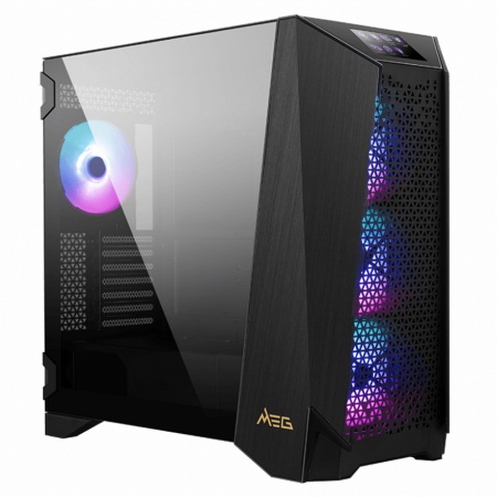 MEG PROSPECT 700R Mid-Tower, E-ATX, 2xUSB 3.2, 1xUSB-C, Audio I/O, 4x140 ARGB fan, Laminated Tempered Glass, (41556)