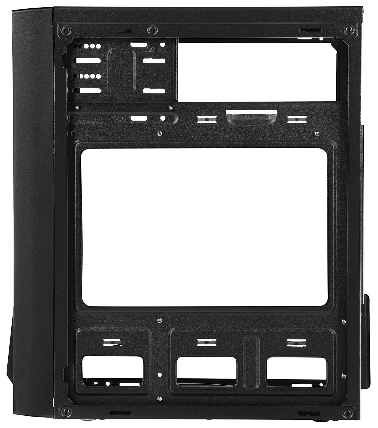 Корпус Digma DC-MATX100-U2 черный без БП mATX 1x80mm 2x120mm 2xUSB2.0 audio