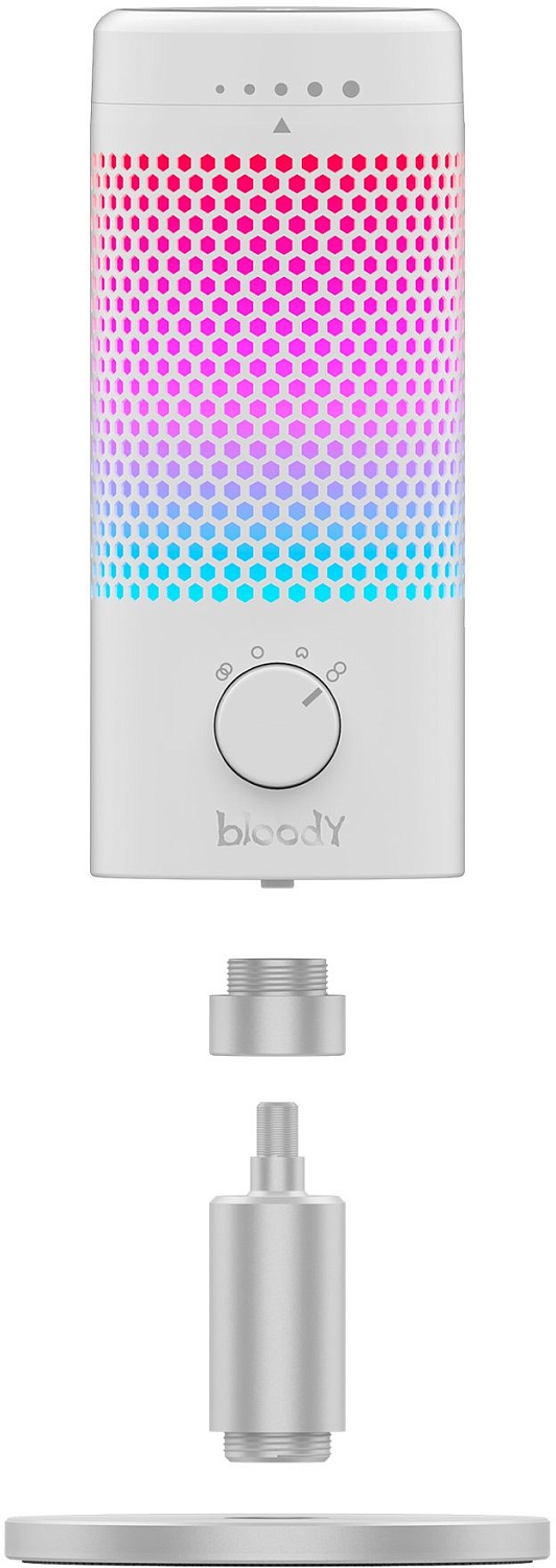 Микрофон проводной A4Tech Bloody GM50 Pro 2.5м белый