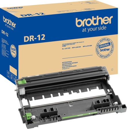 Блок фотобарабана Brother DR12 ч/б:12000стр. для DCPL2551DN/MFCL2751DW/HLL2371DN Brother