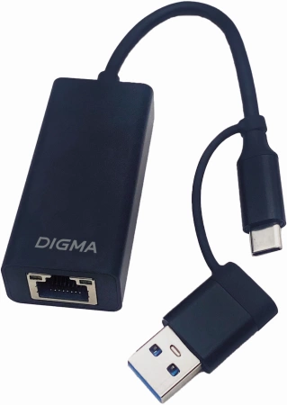 Сетевой адаптер 2.5G Ethernet Digma DLA-GTUC01 USB Type-C