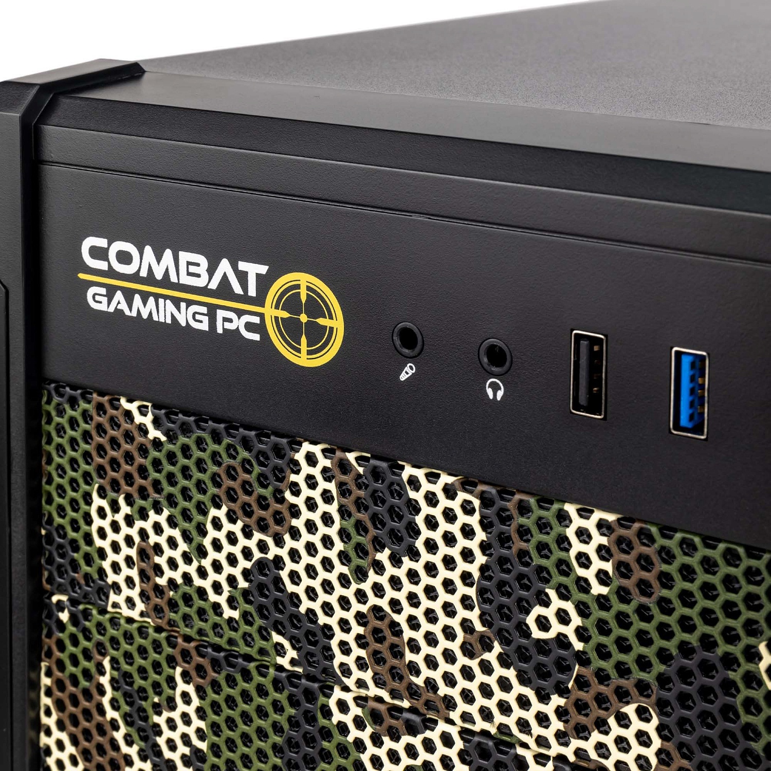 Корпус Hiper Combat черный/камуфляж без БП ATX 3x120mm 1xUSB2.0 1xUSB3.0 audio bott PSU