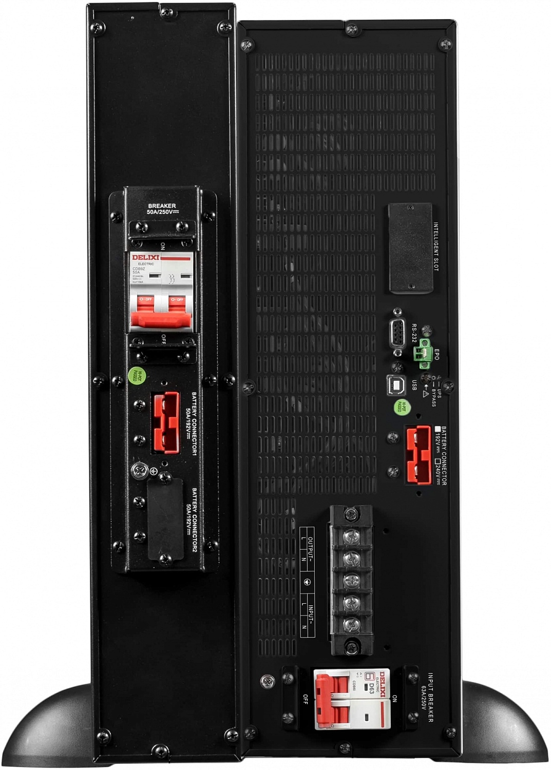 Источник бесперебойного питания Systeme Electric Smart-Save Online SRV, 10000VA/9000W, On-Line, Extended-run, Rack 5U(Tower convertible), LCD, Out: Hardwire, SNMP Intelligent Slot, USB, RS-232