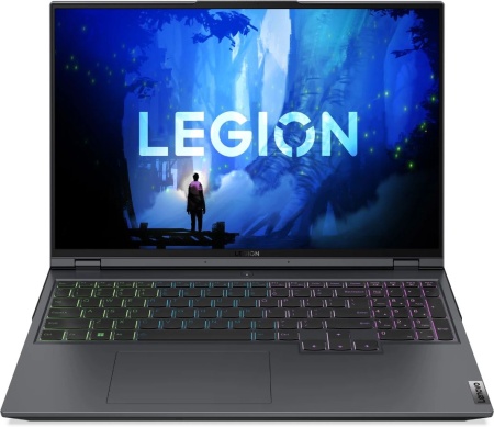 Ноутбук Lenovo Legion 5 Pro 16IAH7H Core i7 12700H 32Gb SSD1Tb NVIDIA GeForce RTX3070Ti 8Gb 16" IPS WQXGA (2560x1600) noOS grey WiFi BT Cam (82RF00H6RK)