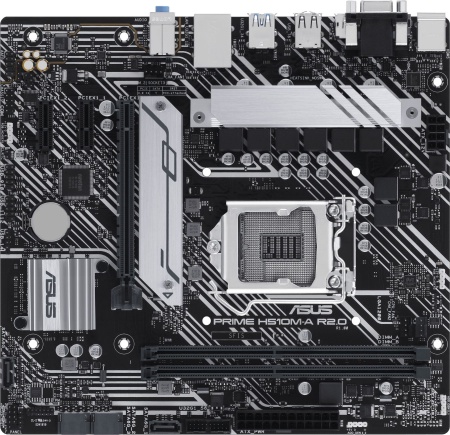 Материнская плата ASUS PRIME H510M-A R2.0, LGA1200, H470, 2*DDR4, DP+VGA+HDMI, 4xSATA3, M2, Audio, Gb LAN, USB 3.2, USB 2.0, mATX; 90MB1FP0-M0EAY0