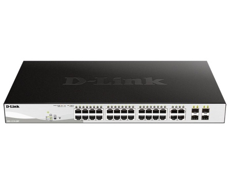 Коммутатор D-Link DGS-1210-28P/F 24G 24PoE 193W управляемый