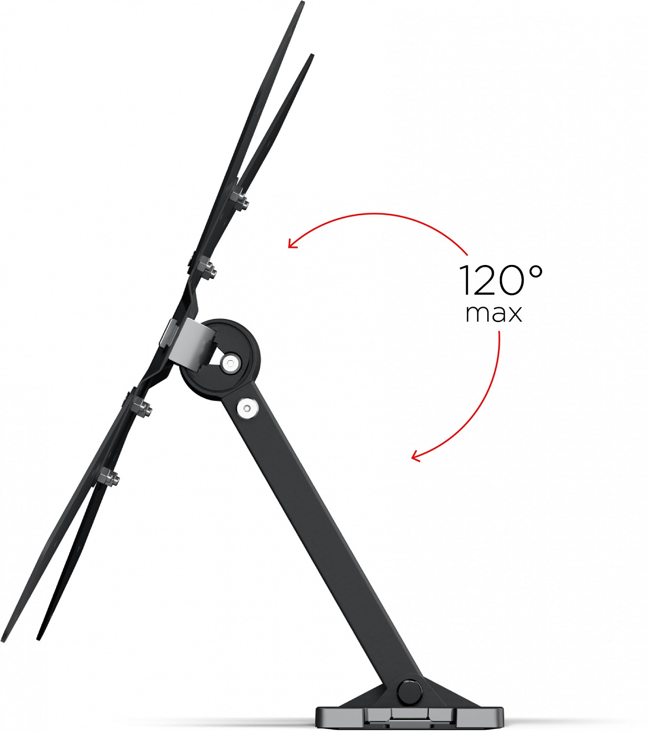 Кронштейн для телевизора Holder LCDS-5520-B черный 32"-55" макс.45кг настенный поворотно-выдвижной и наклонный