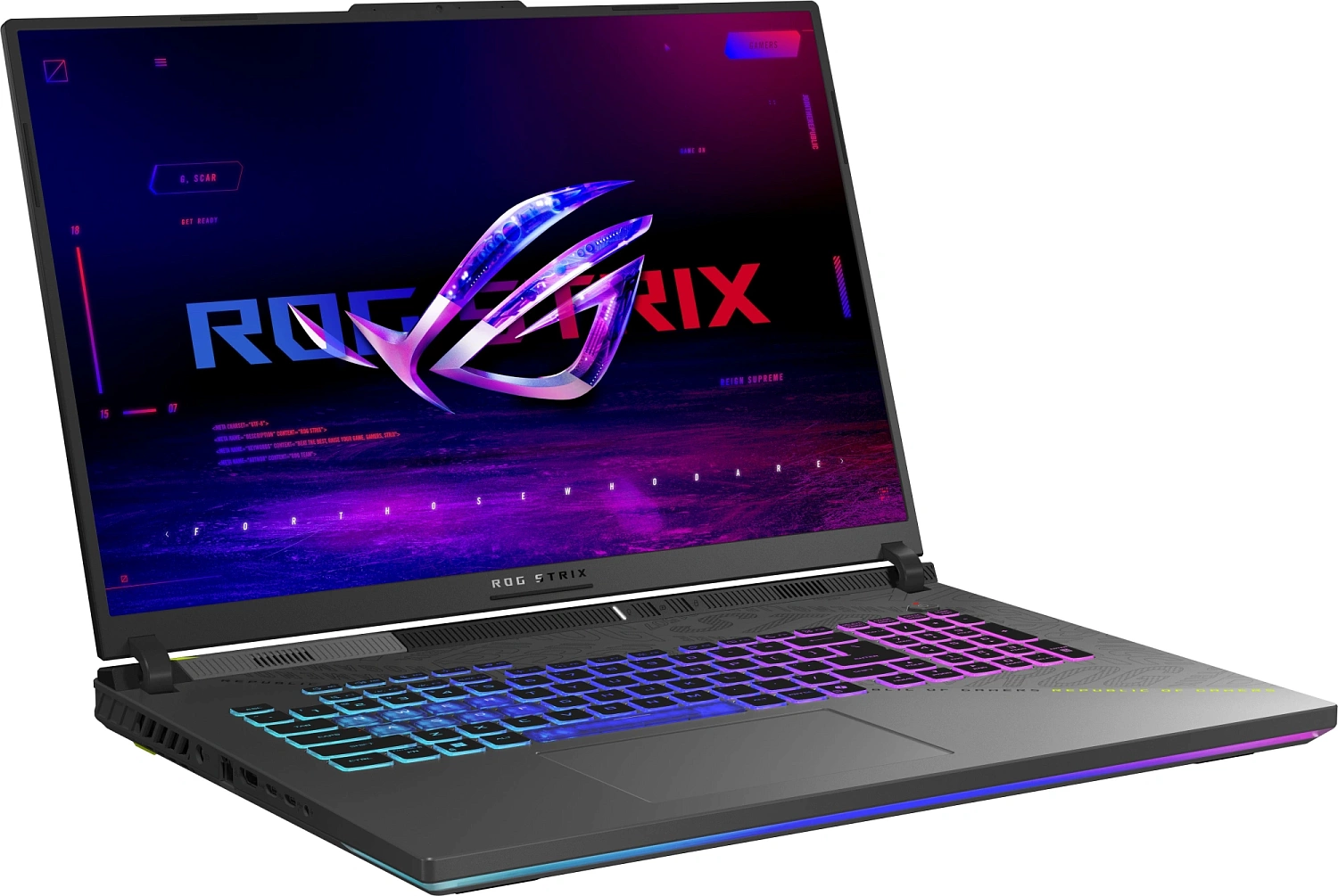 Ноутбук Asus ROG Strix G18 G814PM-S8117 Ryzen 9 8940HX 16Gb SSD512Gb NVIDIA GeForce RTX 5060 8Gb 18" IPS WUXGA (1920x1200) без ОС green WiFi BT Cam (90NR0L29-M005X0)