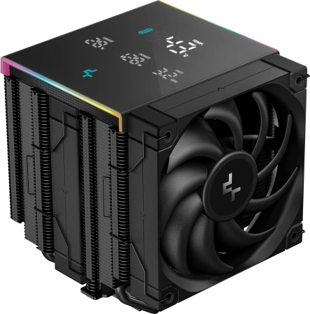 Устройство охлаждения(кулер) Deepcool AK620 Digital Pro Soc-AM5/AM4/1151/1200/2066/1700 черный 4-pin 28dB Al+Cu LCD 260W 1486gr Ret (R-AK620-BKAPMN-G)