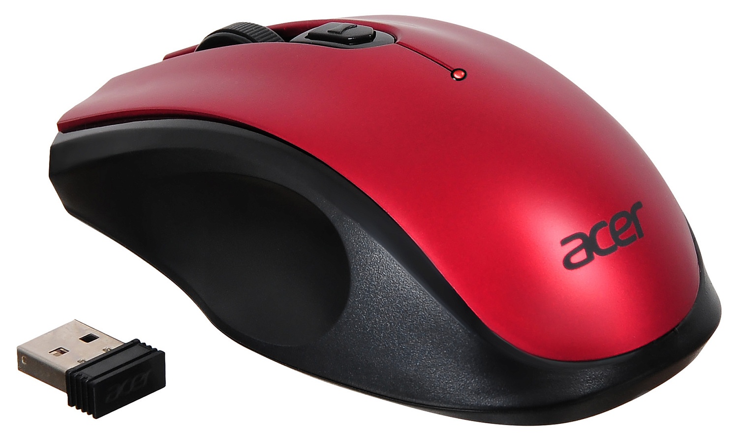 Мышь Acer OMR032 черный/красный оптическая (1600dpi) беспроводная USB (3but) Мышь Acer OMR032 черный/красный оптическая (1600dpi) беспроводная USB (3but)