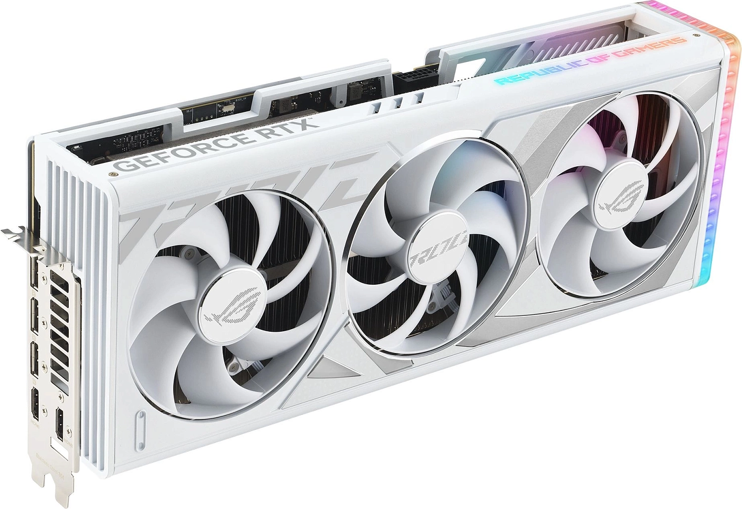 Видеокарта Asus PCI-E 4.0 ROG-STRIX-RTX4080S-16G-WHITE NVIDIA GeForce RTX 4080 Super 16Gb 256bit GDDR6X 2550/23000 HDMIx2 DPx3 HDCP Ret