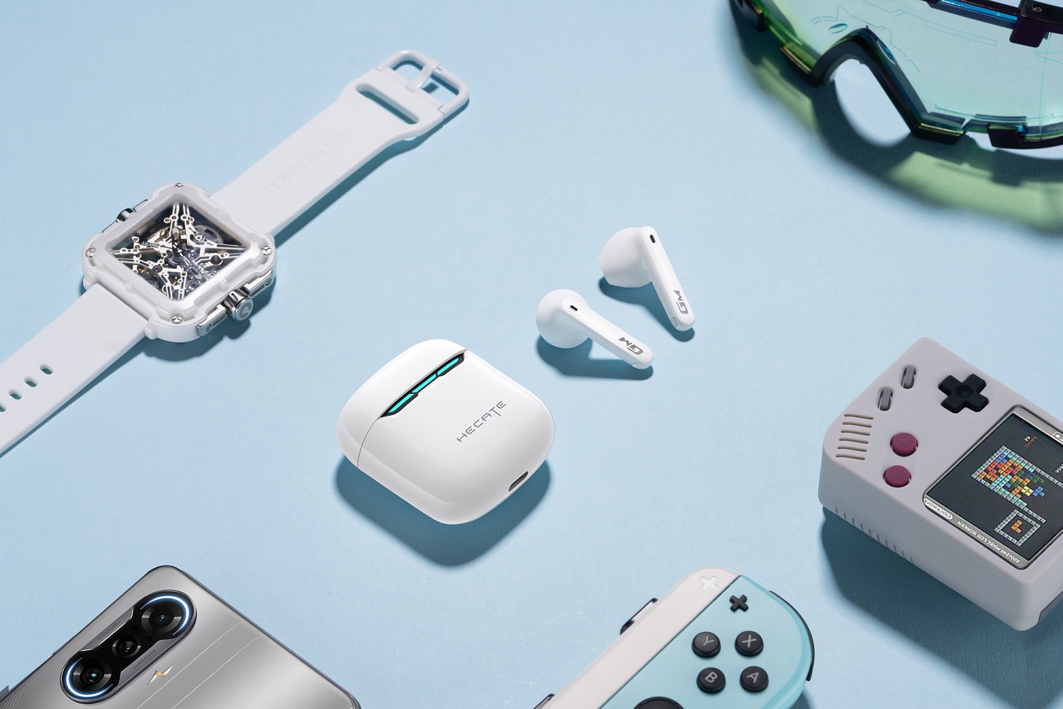 Наушники с микрофоном Edifier GM3 Plus белый вкладыши BT в ушной раковине