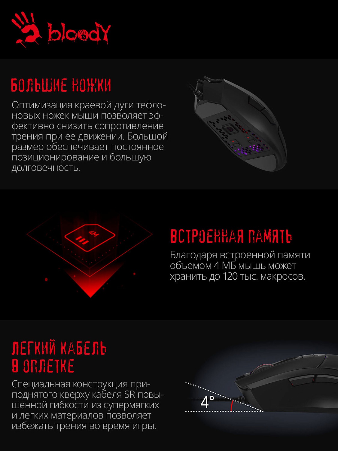 Мышь A4Tech Bloody L65 Max черный оптическая (12000dpi) USB (6but) Мышь A4Tech Bloody L65 Max черный оптическая (12000dpi) USB (6but)