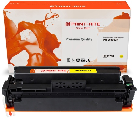 Картридж лазерный Print-Rite TFHBKQYPU1J PR-W2032A W2032A желтый (2100стр.) для HP Color LaserJet M454dn Pro/479