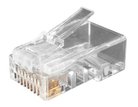 Коннектор Hyperline (PLUG-8P8C-U-C6-100) UTP кат.6 RJ45 прозрачный (упак.:100шт)