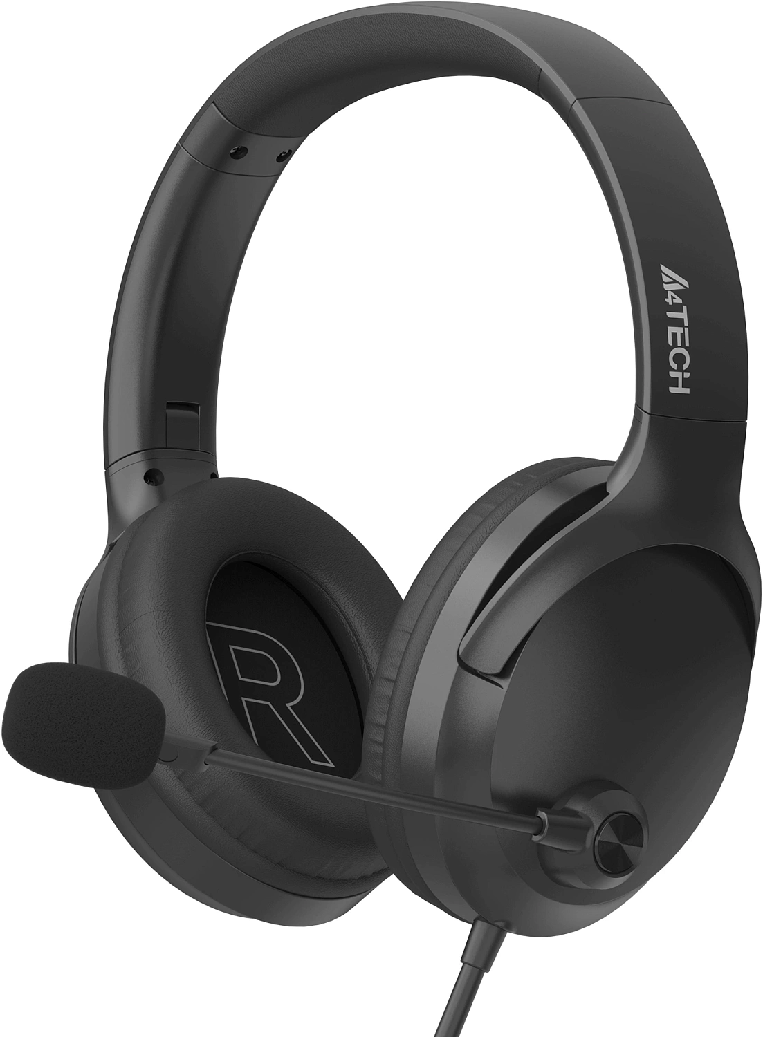 Наушники с микрофоном A4Tech Fstyler FH280U черный 2м мониторные USB оголовье (FH280U)