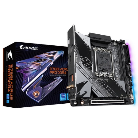 B760I AORUS PRO DDR4, Socket 1700, Intel®B760, 2xDDR4-3200, HDMI+DP, 1xPCI-Ex16, 4xSATA3(RAID 0/1/5/10), 2xM.2, 8Ch Audio, 2,5GbLan, WiFi, (2+2)xUSB2.0, (5+2)xUSB3.2, (1+1)xUSB3.2 Type-C™, Mini-ITX, RTL