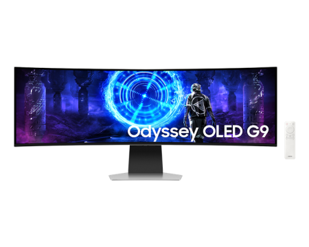 Монитор Samsung 49" Odyssey OLED G9 G95SD S49DG952SI Curved (OLED 32:9 5120x1440x240Hz 0,03ms 250cd 1M:1 178/178 1,07B DP; HDMI; Micro HDMI USB-Cx2 SmartTV,WiFi5, BT5.2, RC (существенное повреждение коробки)