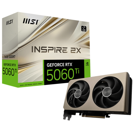 Видеокарта MSI RTX5060Ti INSPIRE 2X 16GB GDDR7 128bit 3xDP HDMI 2FAN RTL