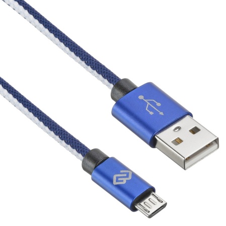 Кабель Digma MICROUSB-1.2M-BRAIDED-BL USB (m)-micro USB (m) 1.2м синий